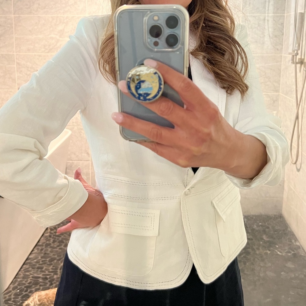 Linen blazer white 8p